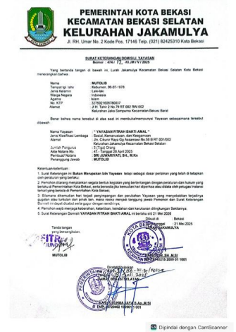 Surat Domisili Yayasan